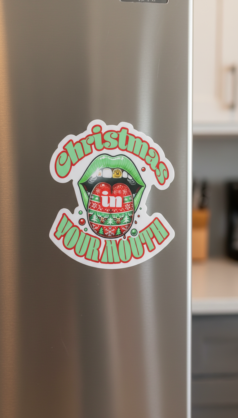 Sticker: 'Christmas In Your Mouth'