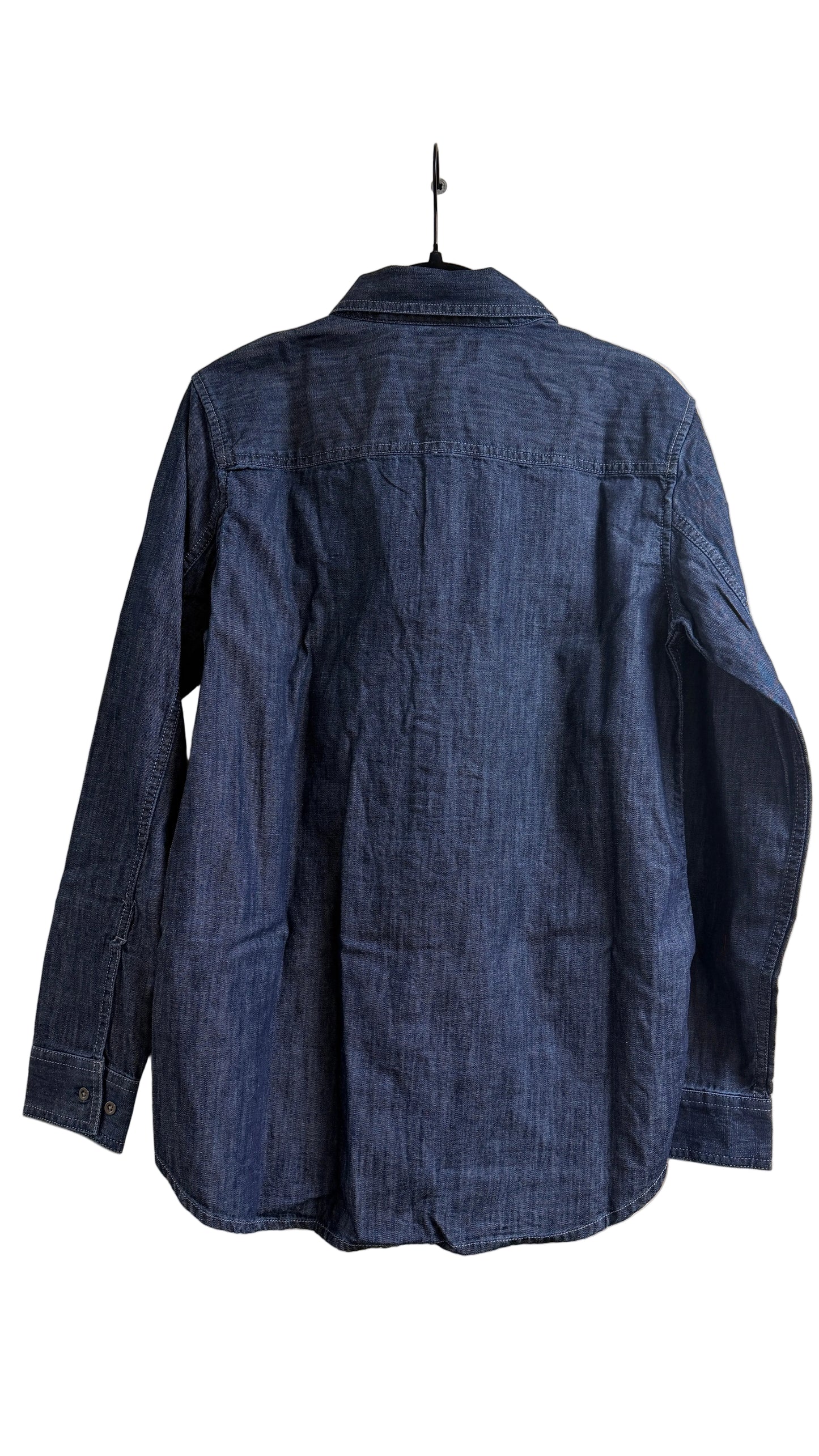 Denim Button-Up Collar Shirt