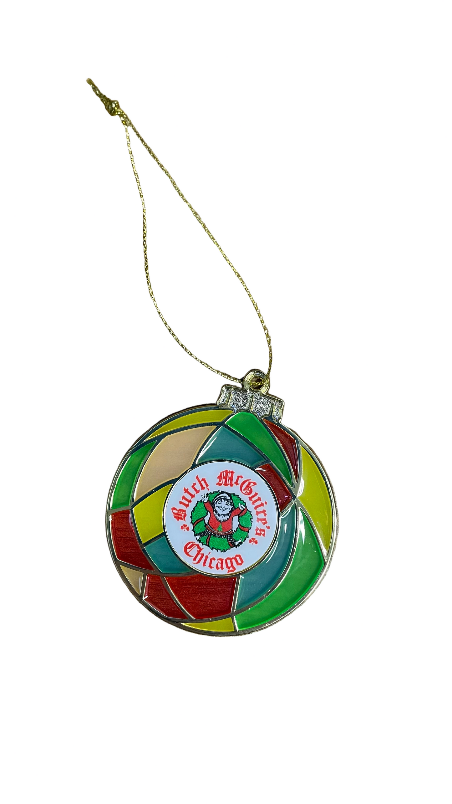 Ornament 2025 -– Stained-Glass Snowflake Wreath Edition