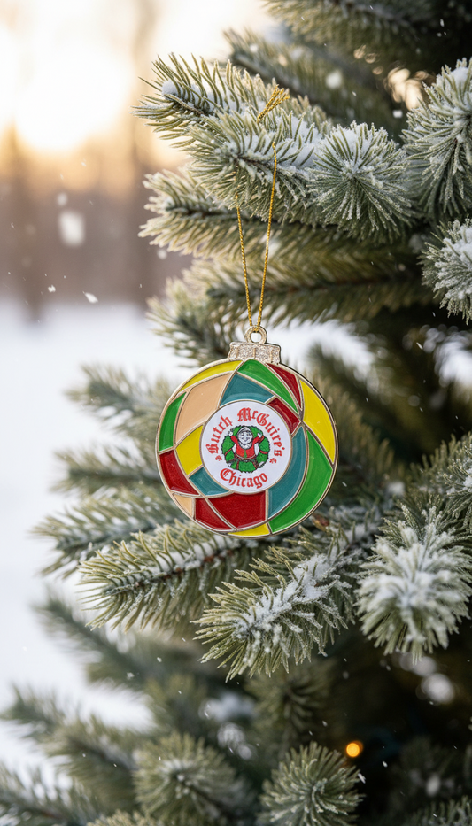 Ornament 2025 -– Stained-Glass Snowflake Wreath Edition