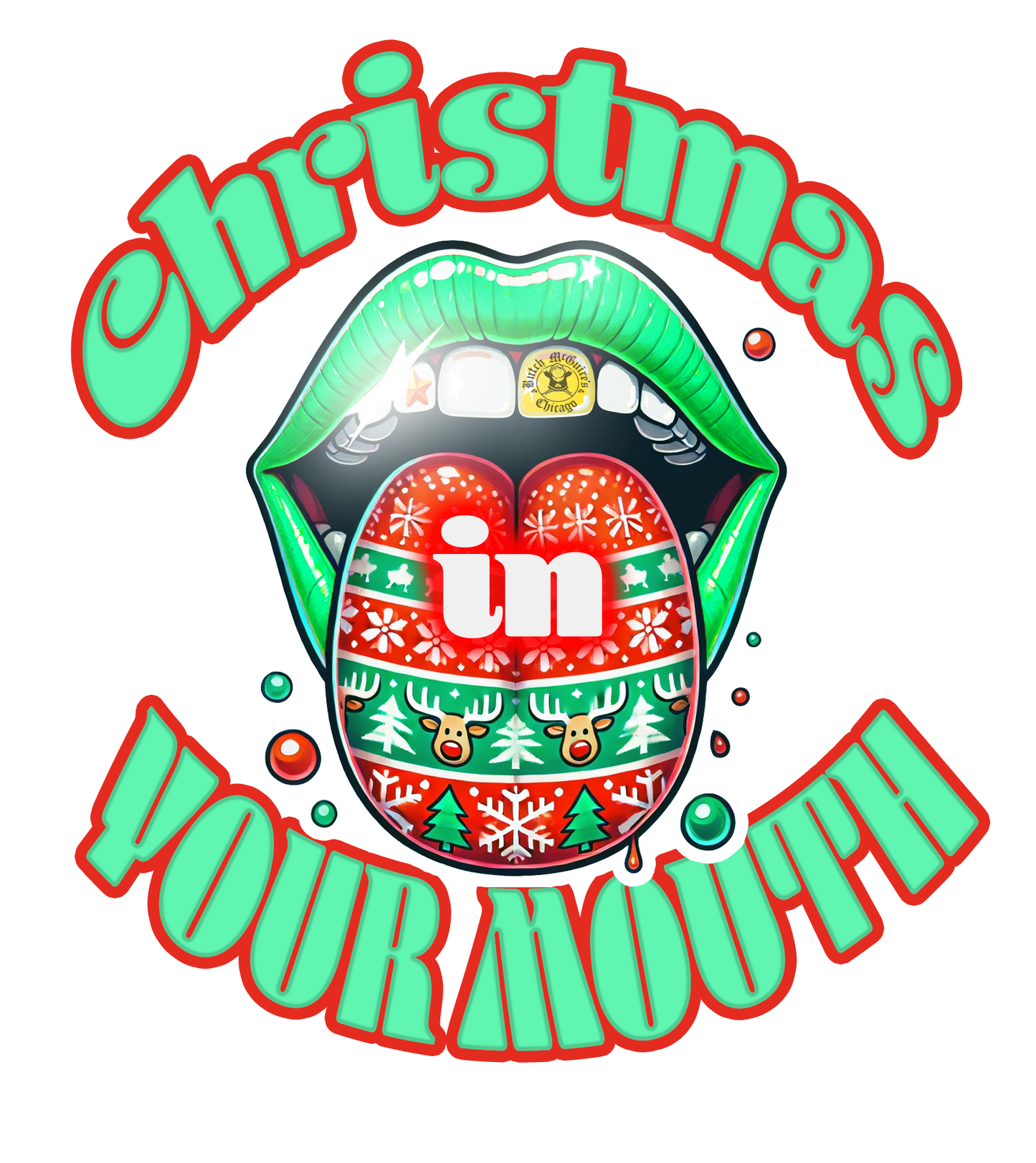 Sticker: 'Christmas In Your Mouth'